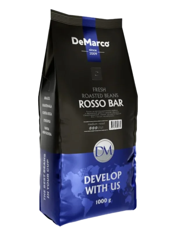 Кофе DeMarco Rosso Bar зерновой 1000 г