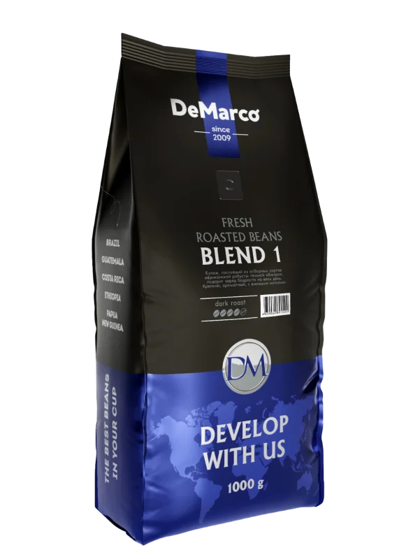 Кофе в зернах De Marco Fresh Roast Blend 1 1000 г