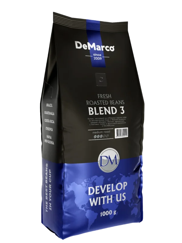 Кофе в зернах De Marco Fresh Roast Blend 3 1000 г
