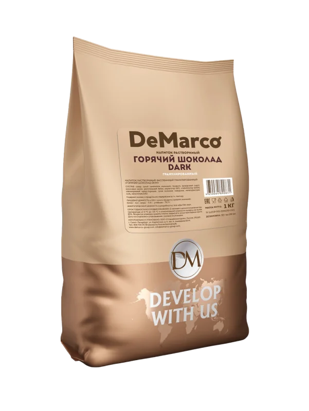 Горячий шоколад "Dark" гранулы DeMarco  1000 г