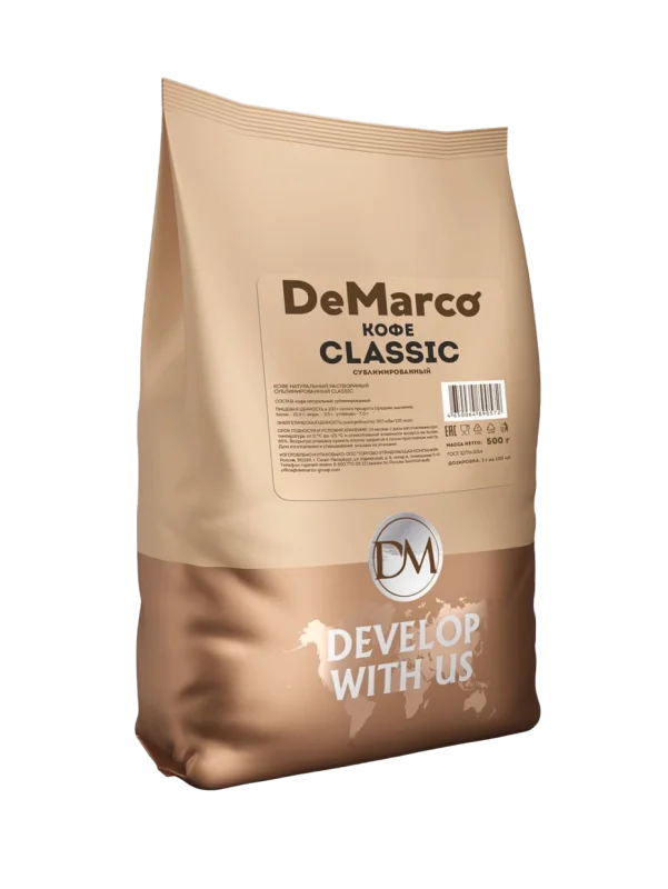 Кофе растворимый DeMarco Classic сублимированный 500 г